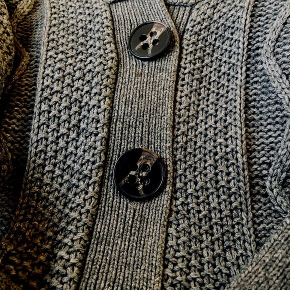 Joie Cardigan Sweater CASHMERE WOOL Shawl Collar Gray Button Closure & Belt - Picture 11 of 14
